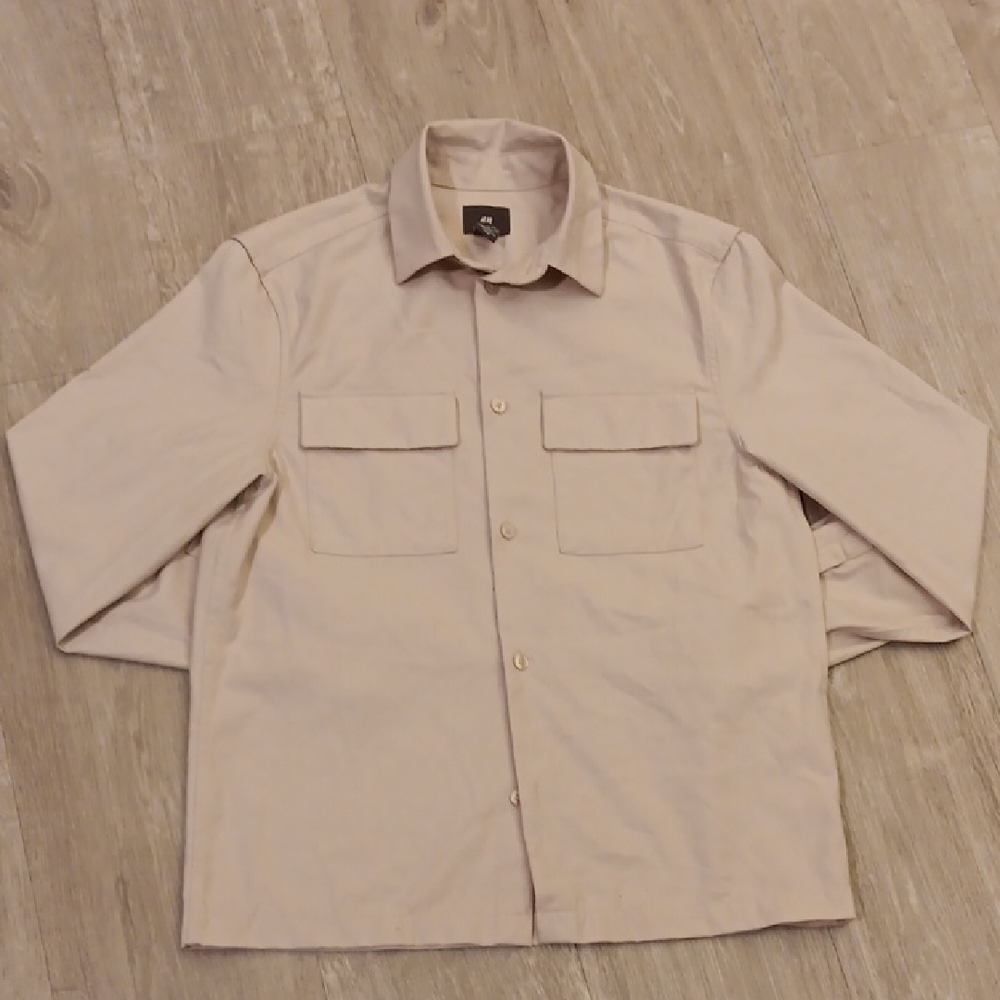 Beige Twill Overshirt